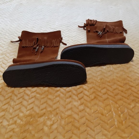 Women's Upper Leather Boots w/fringe by Report Size 10 NEW - Picture 2 of 4